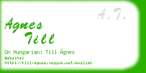 agnes till business card